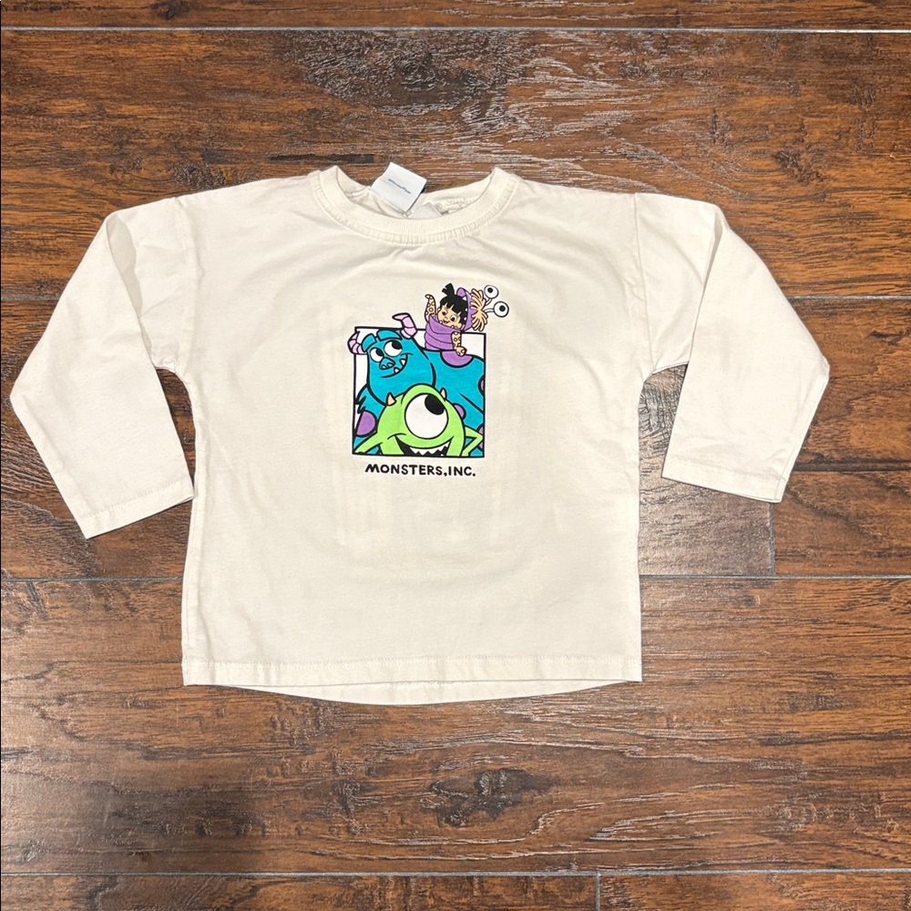 Zara White Monsters, Inc. Kids Shirt Size 3